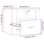 vidaXL Wand-Nachttische 2 Stk. Sonoma-Eiche 50x36x40 cm vidaXL Wand-Nachttische 2 Stk. Sonoma-Eiche 50x36x40 cm