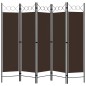 vidaXL 5-tlg. Raumteiler Braun 200 x 180 cm vidaXL 5-tlg. Raumteiler Braun 200 x 180 cm