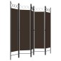 vidaXL 5-tlg. Raumteiler Braun 200 x 180 cm vidaXL 5-tlg. Raumteiler Braun 200 x 180 cm
