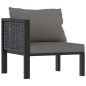 2-Sitzer-Sofa mit Auflage Anthrazit Poly Rattan 2-Sitzer-Sofa mit Auflage Anthrazit Poly Rattan