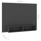vidaXL TV-Wandschrank Grau 120x23,5x90 cm Holzwerkstoff vidaXL TV-Wandschrank Grau 120x23,5x90 cm Holzwerkstoff