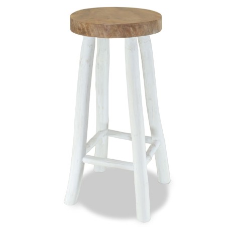 vidaXL Barhocker Teak Massivholz 