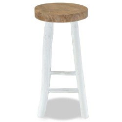 vidaXL Barhocker Teak Massivholz 