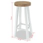 vidaXL Barhocker Teak Massivholz vidaXL Barhocker Teak Massivholz