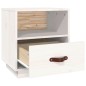 vidaXL Nachttisch Weiß 40x34x45 cm Massivholz Kiefer vidaXL Nachttisch Weiß 40x34x45 cm Massivholz Kiefer