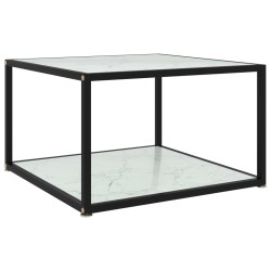 vidaXL Couchtisch Weiß 60x60x35 cm Hartglas