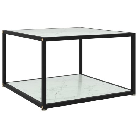 vidaXL Couchtisch Weiß 60x60x35 cm Hartglas