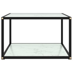 vidaXL Couchtisch Weiß 60x60x35 cm Hartglas
