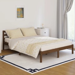 vidaXL Massivholzbett Kiefer 140x200 cm Honigbraun