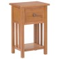 vidaXL Zeitungstisch mit Schublade 35x27x55 cm Massivholz Eiche vidaXL Zeitungstisch mit Schublade 35x27x55 cm Massivholz Eiche
