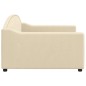 Tagesbett Creme 100x200 cm Stoff Tagesbett Creme 100x200 cm Stoff