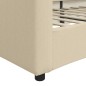 Tagesbett Creme 100x200 cm Stoff Tagesbett Creme 100x200 cm Stoff