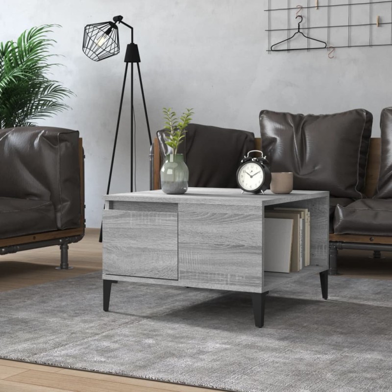 vidaXL Couchtisch Grau Sonoma 55x55x36,5 cm Holzwerkstoff vidaXL Couchtisch Grau Sonoma 55x55x36,5 cm Holzwerkstoff