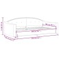 Tagesbett Creme 100x200 cm Stoff Tagesbett Creme 100x200 cm Stoff