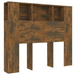 vidaXL Kopfteil mit Ablagen Räuchereiche 120x18,5x102,5 cm