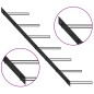 vidaXL Wand-Weinregal für 7 Flaschen Schwarz Metall vidaXL Wand-Weinregal für 7 Flaschen Schwarz Metall