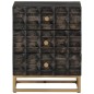 vidaXL Nachttisch Schwarz 40x29x50 cm Massivholz Mango vidaXL Nachttisch Schwarz 40x29x50 cm Massivholz Mango