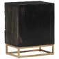vidaXL Nachttisch Schwarz 40x29x50 cm Massivholz Mango vidaXL Nachttisch Schwarz 40x29x50 cm Massivholz Mango