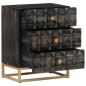 vidaXL Nachttisch Schwarz 40x29x50 cm Massivholz Mango vidaXL Nachttisch Schwarz 40x29x50 cm Massivholz Mango