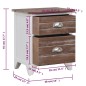 vidaXL Nachttisch Braun und Weiß 38×28×45 cm Paulownia-Holz vidaXL Nachttisch Braun und Weiß 38×28×45 cm Paulownia-Holz