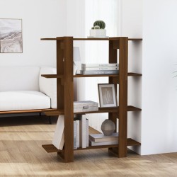 vidaXL Bücherregal/Raumteiler Braun Eichen-Optik 100×30×123,5 cm