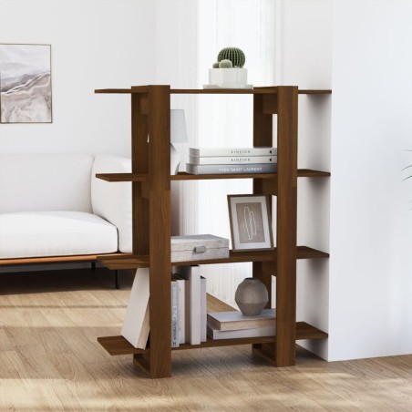 vidaXL Bücherregal/Raumteiler Braun Eichen-Optik 100×30×123,5 cm