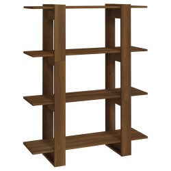 vidaXL Bücherregal/Raumteiler Braun Eichen-Optik 100×30×123,5 cm