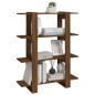 vidaXL Bücherregal/Raumteiler Braun Eichen-Optik 100×30×123,5 cm vidaXL Bücherregal/Raumteiler Braun Eichen-Optik 100×30×123,5 cm