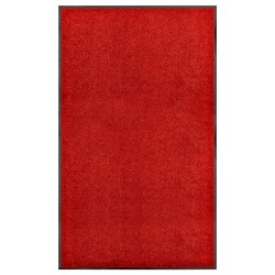 vidaXL Fußmatte Waschbar Rot 90x150 cm 