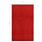vidaXL Fußmatte Waschbar Rot 90x150 cm vidaXL Fußmatte Waschbar Rot 90x150 cm
