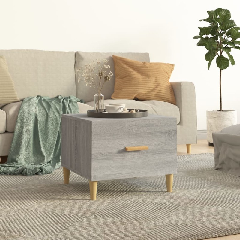 vidaXL Couchtisch Grau Sonoma 50x50x40 cm Holzwerkstoff vidaXL Couchtisch Grau Sonoma 50x50x40 cm Holzwerkstoff