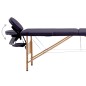 vidaXL Massageliege Klappbar 2-Zonen mit Holzgestell Lila vidaXL Massageliege Klappbar 2-Zonen mit Holzgestell Lila