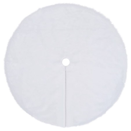 vidaXL Weihnachtsbaumdecke Weiß 122 cm Kunstpelz