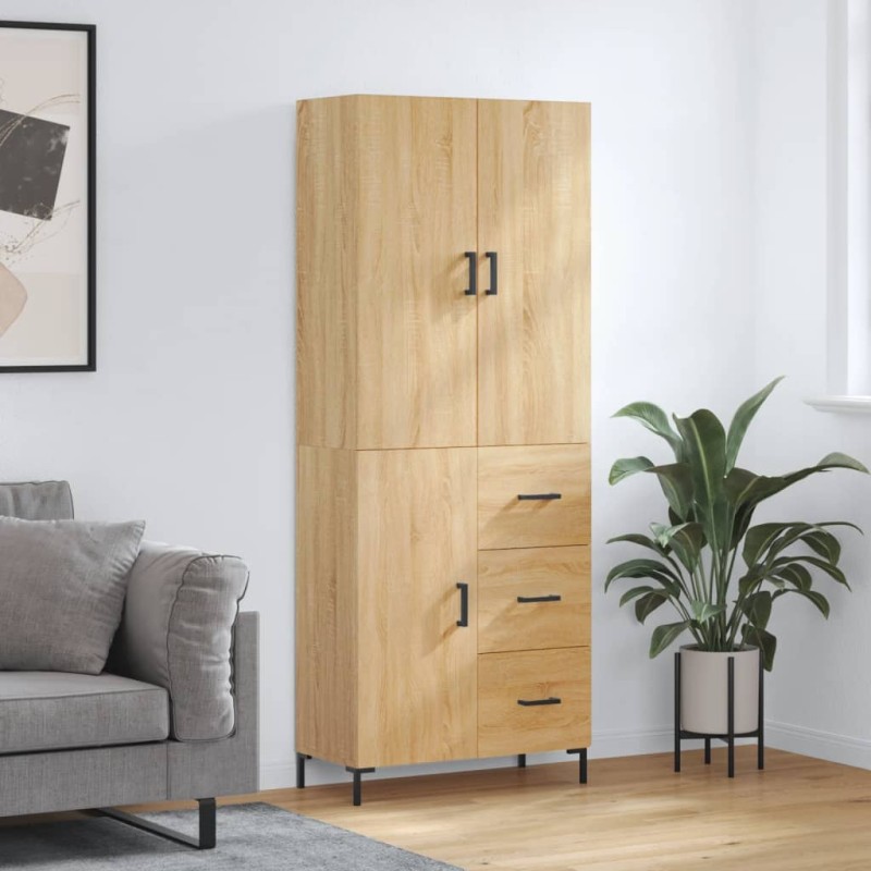 vidaXL Highboard Sonoma-Eiche 69,5x34x180 cm Holzwerkstoff vidaXL Highboard Sonoma-Eiche 69,5x34x180 cm Holzwerkstoff