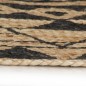 vidaXL Teppich Handgefertigt Jute mit Schwarzem Aufdruck 120 cm vidaXL Teppich Handgefertigt Jute mit Schwarzem Aufdruck 120 cm