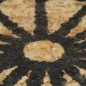 vidaXL Teppich Handgefertigt Jute mit Schwarzem Aufdruck 120 cm vidaXL Teppich Handgefertigt Jute mit Schwarzem Aufdruck 120 cm