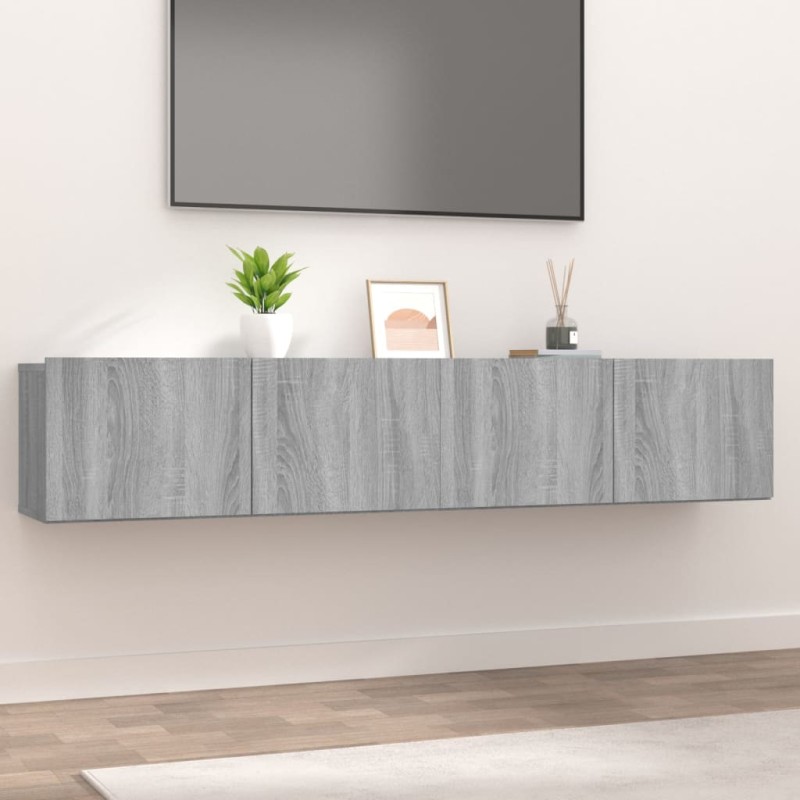 vidaXL TV-Schränke 2 Stk. Grau Sonoma 80x30x30 cm Holzwerkstoff vidaXL TV-Schränke 2 Stk. Grau Sonoma 80x30x30 cm Holzwerkstoff