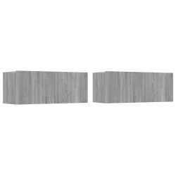 vidaXL TV-Schränke 2 Stk. Grau Sonoma 80x30x30 cm Holzwerkstoff