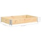 vidaXL Paletten-Aufsatzrahmen 50x150 cm Kiefer Massivholz vidaXL Paletten-Aufsatzrahmen 50x150 cm Kiefer Massivholz