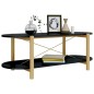vidaXL Couchtisch Schwarz 110x48x40 cm Holzwerkstoff vidaXL Couchtisch Schwarz 110x48x40 cm Holzwerkstoff