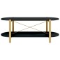 vidaXL Couchtisch Schwarz 110x48x40 cm Holzwerkstoff vidaXL Couchtisch Schwarz 110x48x40 cm Holzwerkstoff