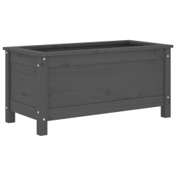 vidaXL Pflanzkübel Grau 82,5x40x39 cm Massivholz Kiefer