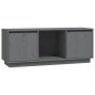 vidaXL TV-Schrank Grau 110,5x35x44 cm Massivholz Kiefer vidaXL TV-Schrank Grau 110,5x35x44 cm Massivholz Kiefer