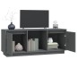 vidaXL TV-Schrank Grau 110,5x35x44 cm Massivholz Kiefer vidaXL TV-Schrank Grau 110,5x35x44 cm Massivholz Kiefer
