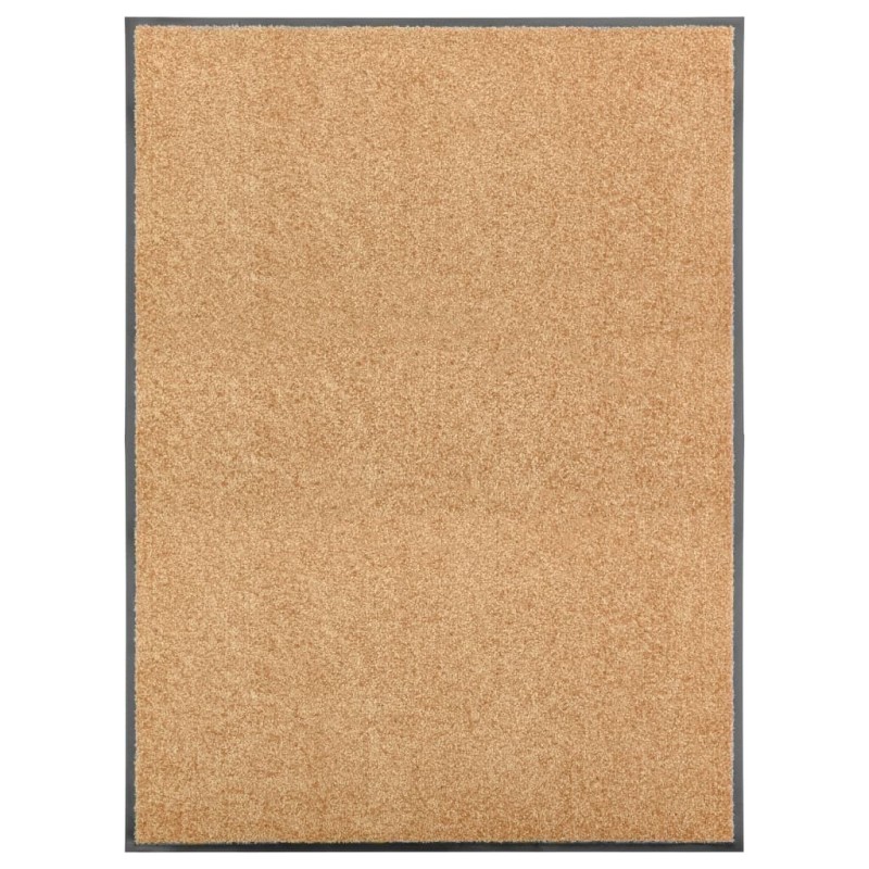 vidaXL Fußmatte Waschbar Creme 90x120 cm vidaXL Fußmatte Waschbar Creme 90x120 cm