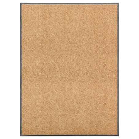 vidaXL Fußmatte Waschbar Creme 90x120 cm 