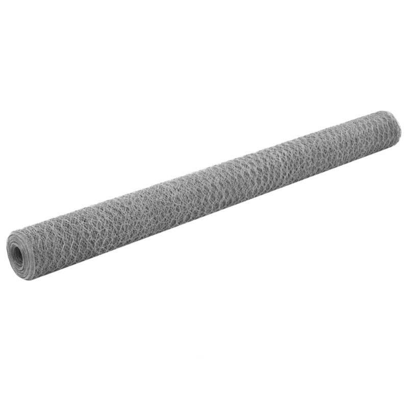 vidaXL Drahtzaun Verzinkter Stahl 25x1,5 m Silbern vidaXL Drahtzaun Verzinkter Stahl 25x1,5 m Silbern