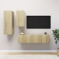 vidaXL 4-tlg. TV-Schrank-Set Sonoma-Eiche Holzwerkstoff vidaXL 4-tlg. TV-Schrank-Set Sonoma-Eiche Holzwerkstoff
