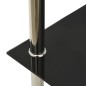 vidaXL Beistelltisch mit 2 Ablagen Transparent 38x38x50 cm Hartglas vidaXL Beistelltisch mit 2 Ablagen Transparent 38x38x50 cm Hartglas
