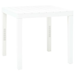 vidaXL Gartentisch Weiß 78 x 78 x 72 cm Kunststoff
